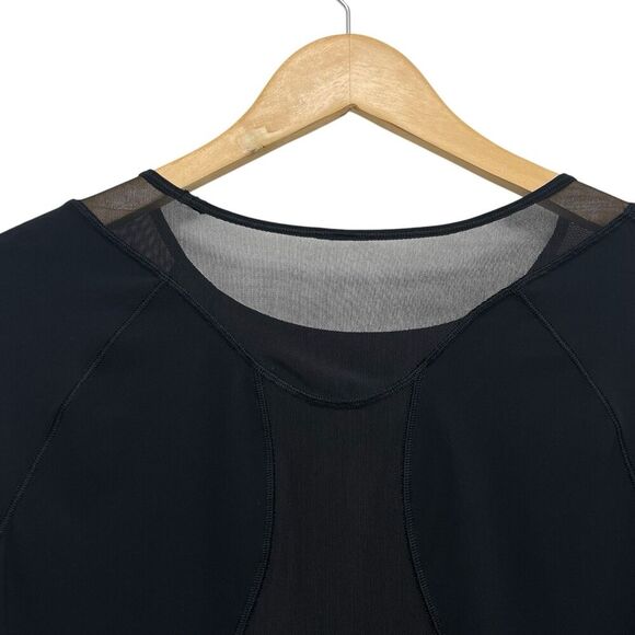 Lululemon Fresh In Mesh Long Sleeve Black Top Activewear W3APFS Women’s Size 10 - Picture 9 of 11
